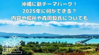 沖縄に新テーマパーク！2025年に何ができる？内容や場所や森岡毅氏についても